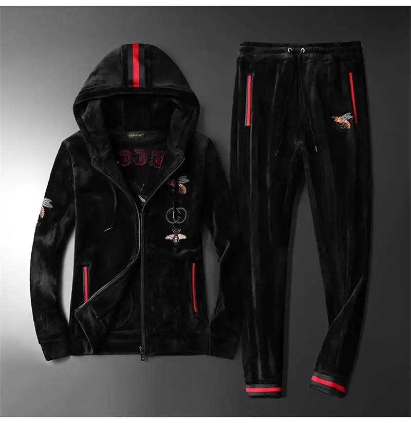 2020 осенний и зимний мужской спортивный костюм двухсторонний флисовый