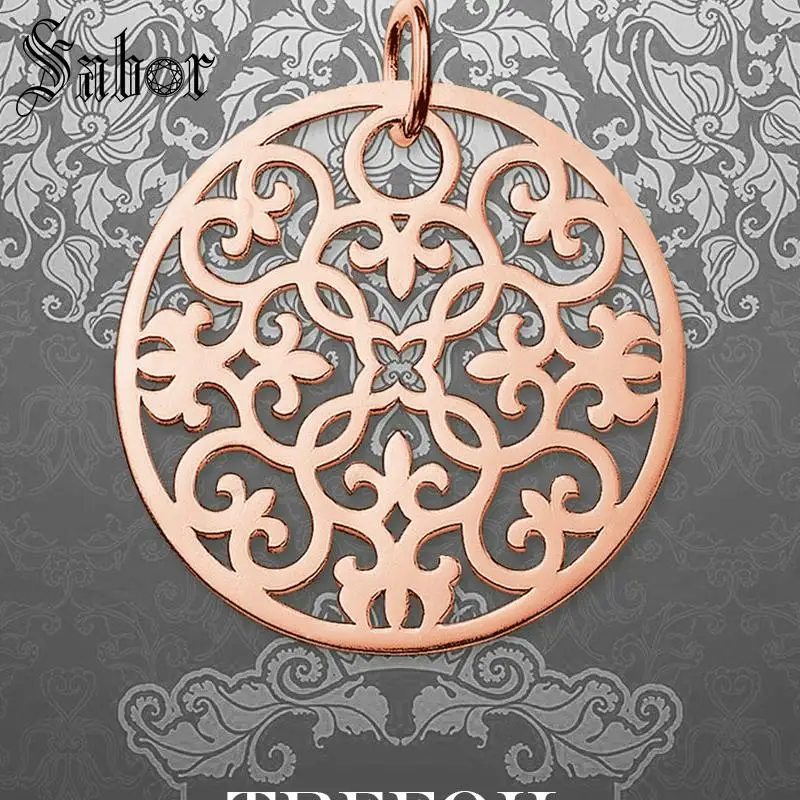 Арабика орнамент подвеска Модная бижутерия серебряный цвет романтический