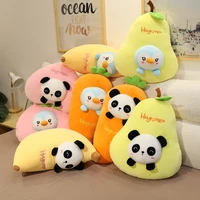 fruit animal plush toy pillow panda penguin pillow plush doll cute children gift banana carrot pear peach pillow