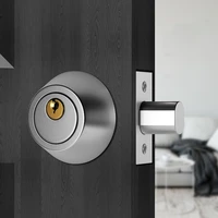 invisible door lock single sided round lock lock indoor wooden door lock double sided auxiliary mortar lock household