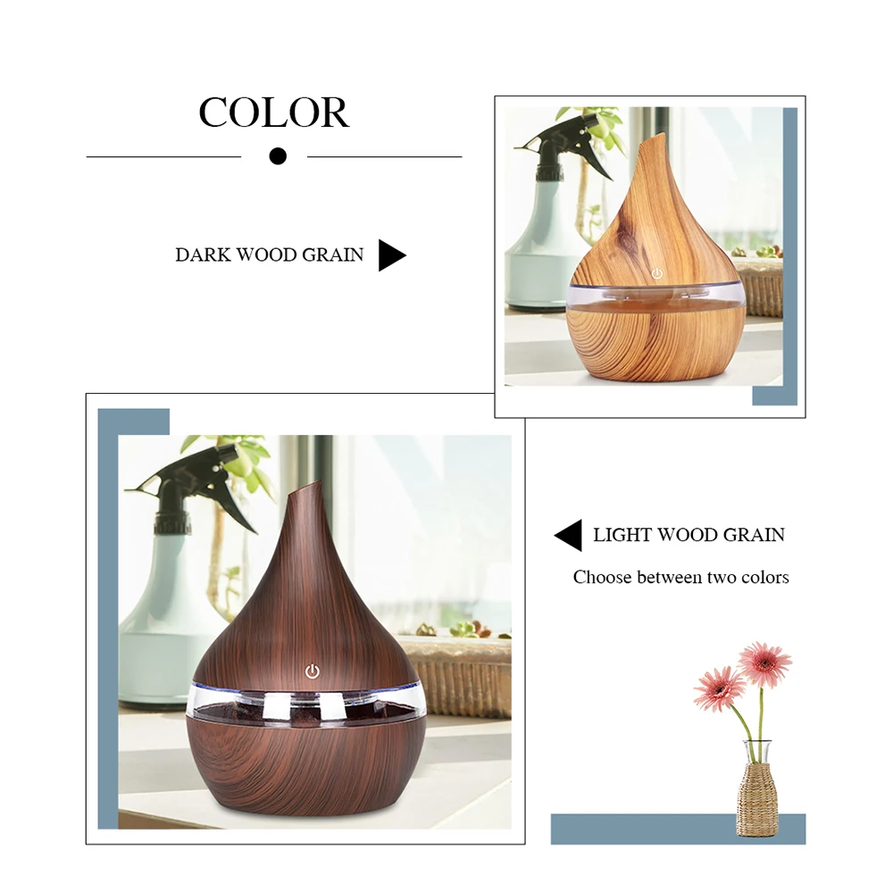 300 мл USB диффузор эфирных масел ультразвуковой мини-увлажнитель воздуха