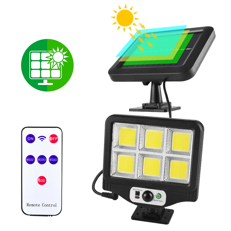 

Solar Light Outdoor Remote Control Human Sensor Wall Street Lamp Garden Lawn Split Type Light Courtyard Sensor Street Light