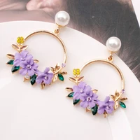 jewelry gifts women new creative temperament flower dangle earrings