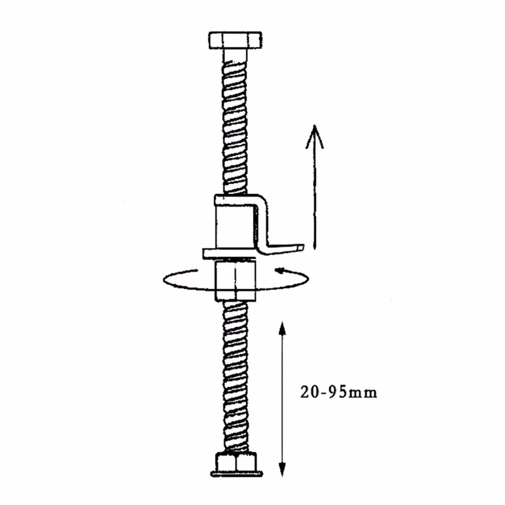 

125*57mm 10Pcs Anti-slip Leveler Height Adjuster Stainless Steel + ABS