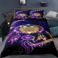 owl dream catcher bedding set 3d purple duvet cover with pillowcases twin full queen king size bedclothes girl home textile