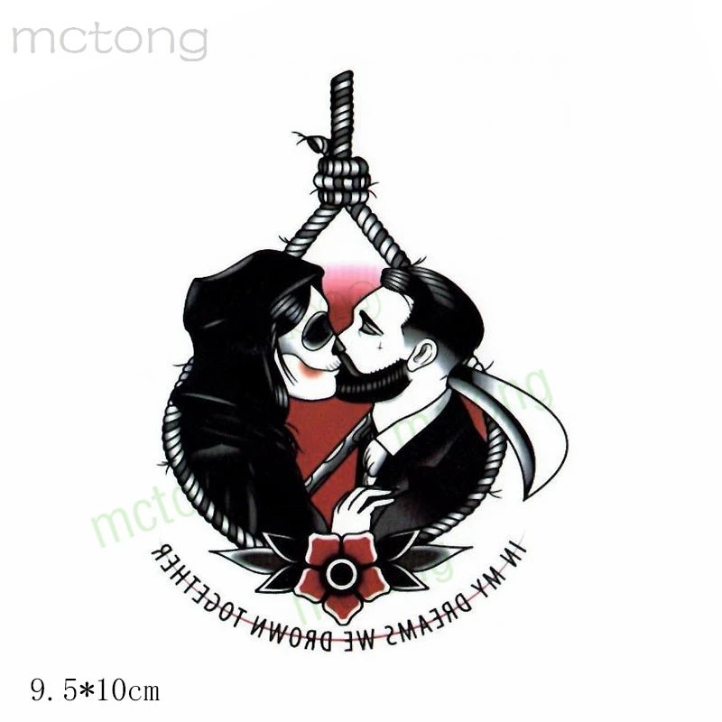 Водостойкая временная татуировка наклейка с изображением черного леопарда розы