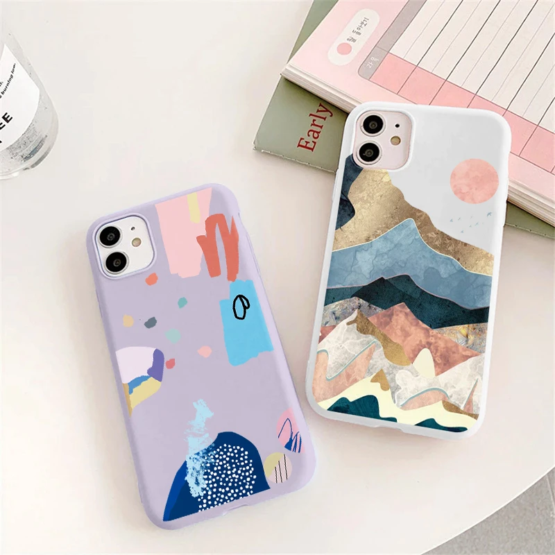 Силиконовый чехол для телефона с изображением облака граффити Луны иллюстрации