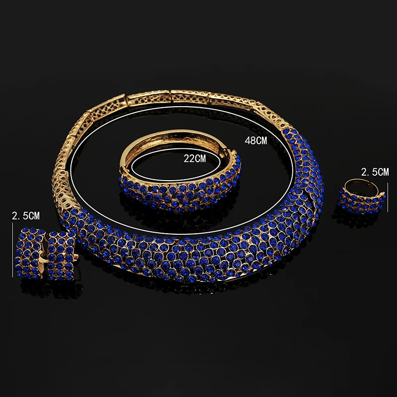 

Fani Dubai gold colorful jewelry sets Nigerian wedding woman accessories jewelry set fashion African Beads jewelry set Wholesale