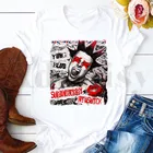 Yungblud Merch Harajuku Be Fookin счастливый принт с коротким рукавом женские топы футболки Harajuku винтажные рубашки женская футболка