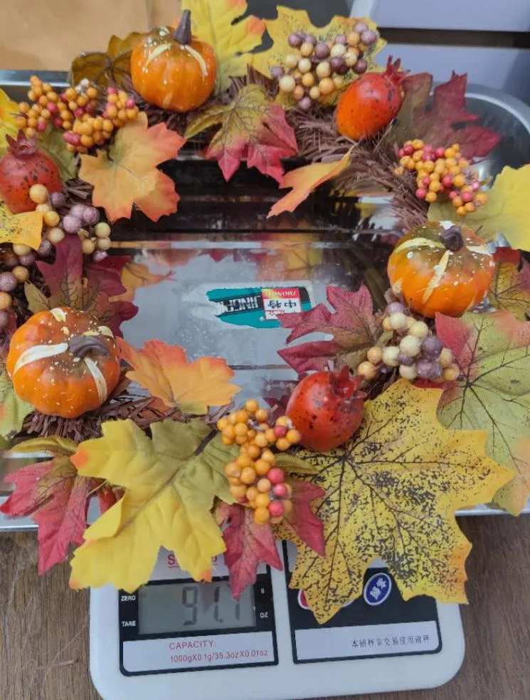 30 см осенний венок Рождественское украшение гирлянда День благодарения окно