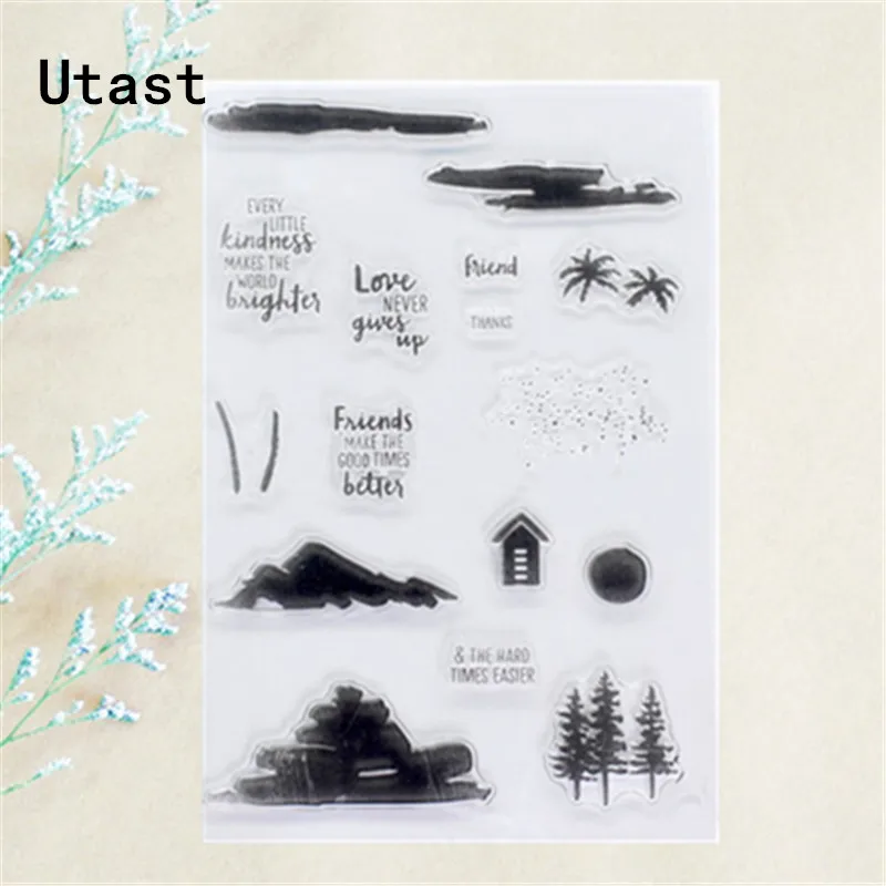 Дорожные прозрачные силиконовые штампы с изображением горного