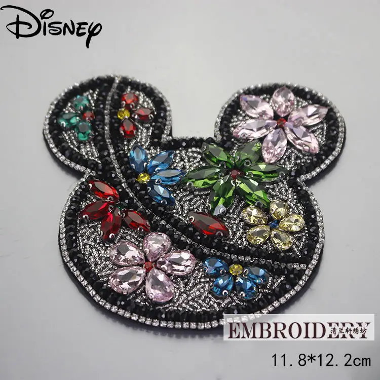 

Disney Cartoon Mickey Mouse Exquisite Handmade Bead Pattern Patch Stickers, Clothing Clothes Caps DIY Accessories Can Be Sewn
