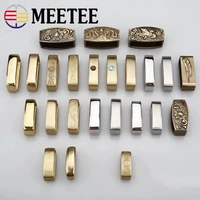 4pcs meetee purecopper stainless steel belt buckle accessories rings belts metal solid brass loop copper strap ring 2 5 4 0cm