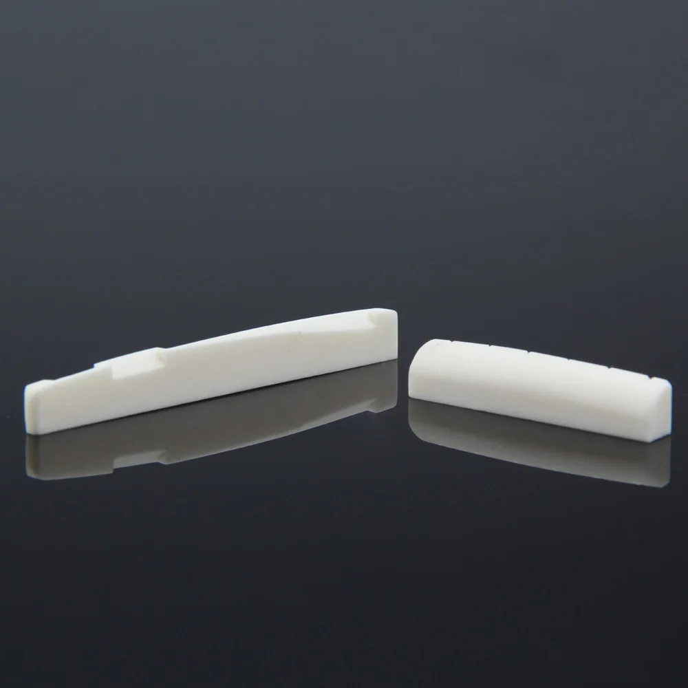 Гитарный мост 6 контактов седло кость/кость акустическая гитара белая|Детали и