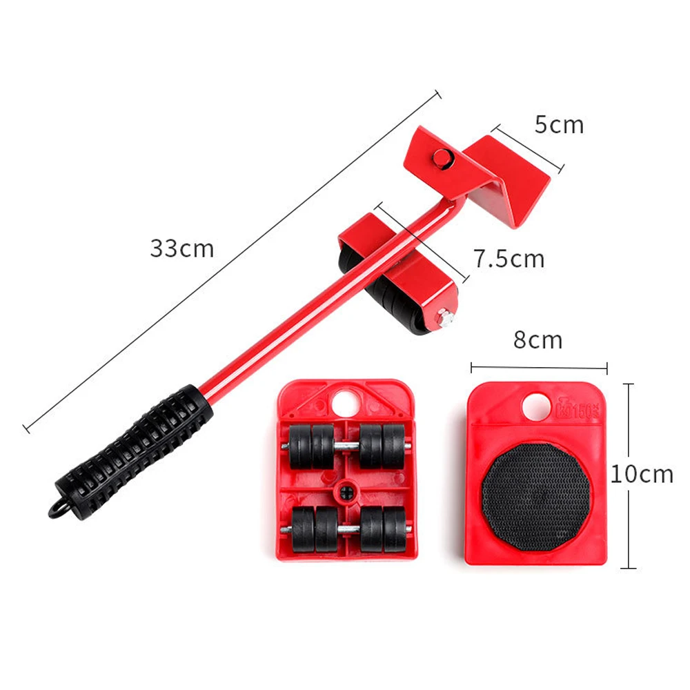 

5Pcs/Set Moving Heavy Objects Durable Heavy Object Handling Mover Transporter Multi-functional Household Furniture Moving Device