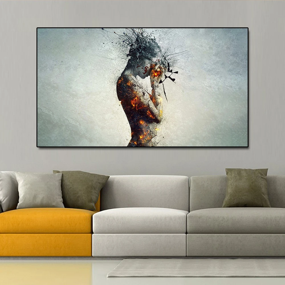 AAHH Body Explosion &quotголовная боль&quot Настенная картина Картина на холсте постеры