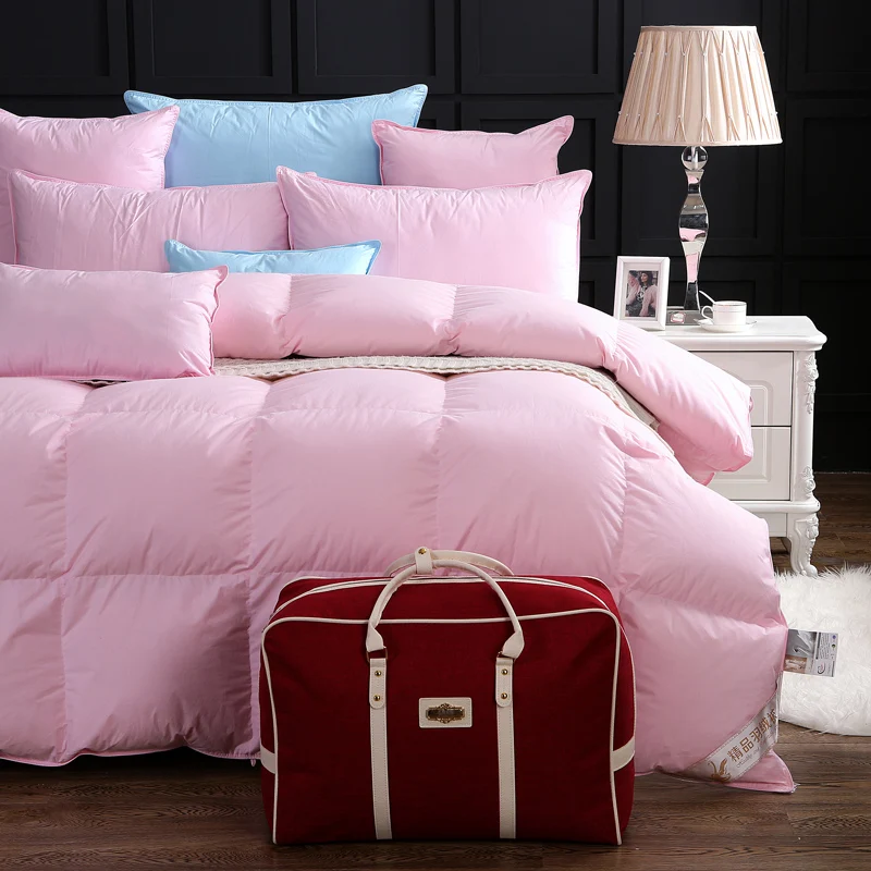 Роскошное Одеяло из гусиного пуха толстое одеяло с вставками тонкая обработка