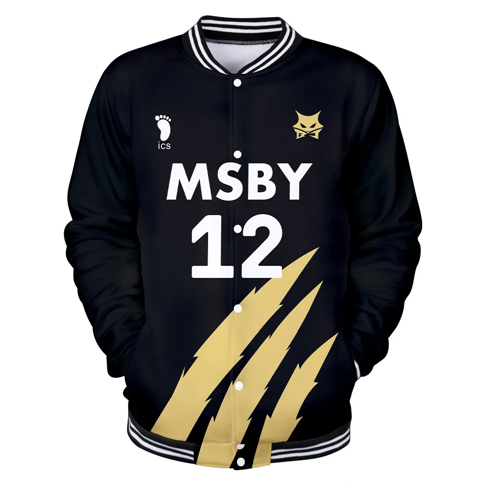 

New Fashion Anime Haikyuu 3D Hoodie Miya Atsumu Cosplay 3D Printed Jacket Baseball Uniform Coat Costume Streetwear Jacket Coats
