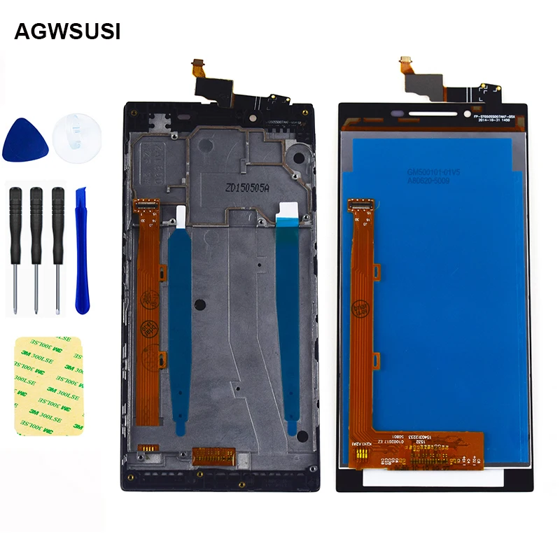 For Lenovo P70 P70-t P70t P70-A P70A LCD Display Screen Monitor Module + Touch Digitizer Sensor Panel Assembly Frame | Мобильные