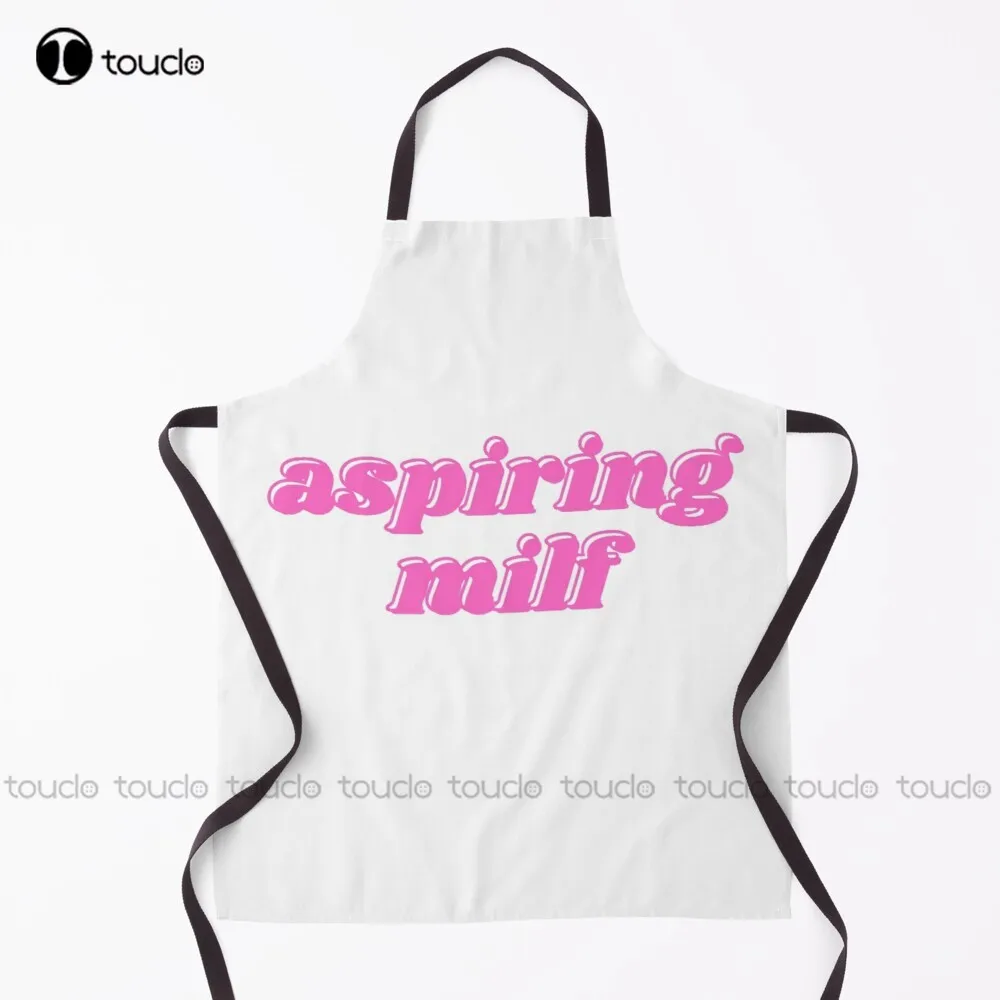 

Aspiring Milf Apron Pottery Apron For Women Men Unisex Adult Garden Kitchen Household Cleaning Apron