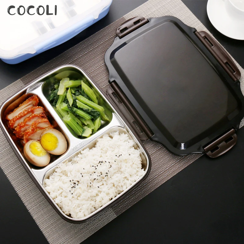 Ланч бокс из нержавеющей стали портативный контейнер для пикника офиса школы еды