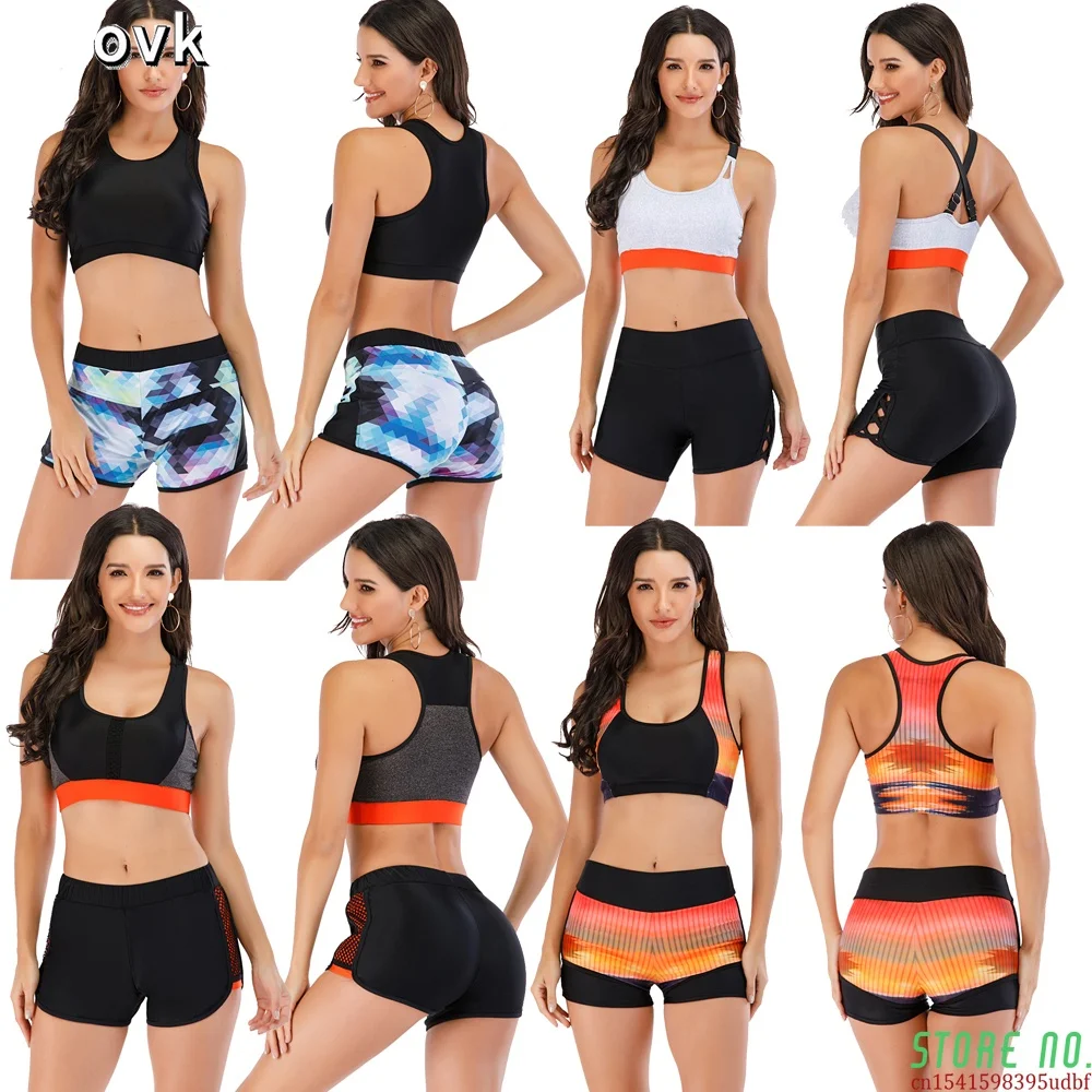 

Plus Size Bikini Women Striped Print Swimwear Sport Style Swimsuit Shorts Biquini High Waist Tankini Crop Top Bathing Suit Mujer