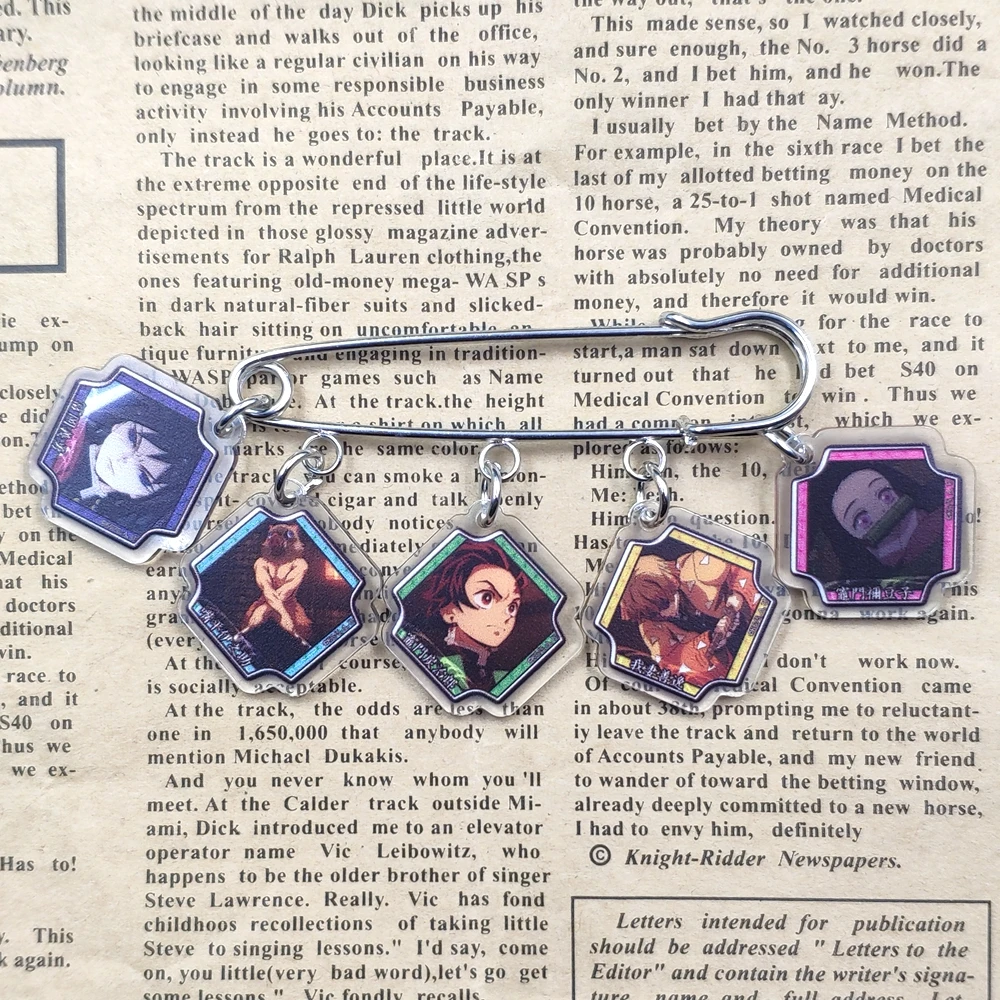 Симпатичная популярная акриловая аниме мультяшная брошь-убийца демонов