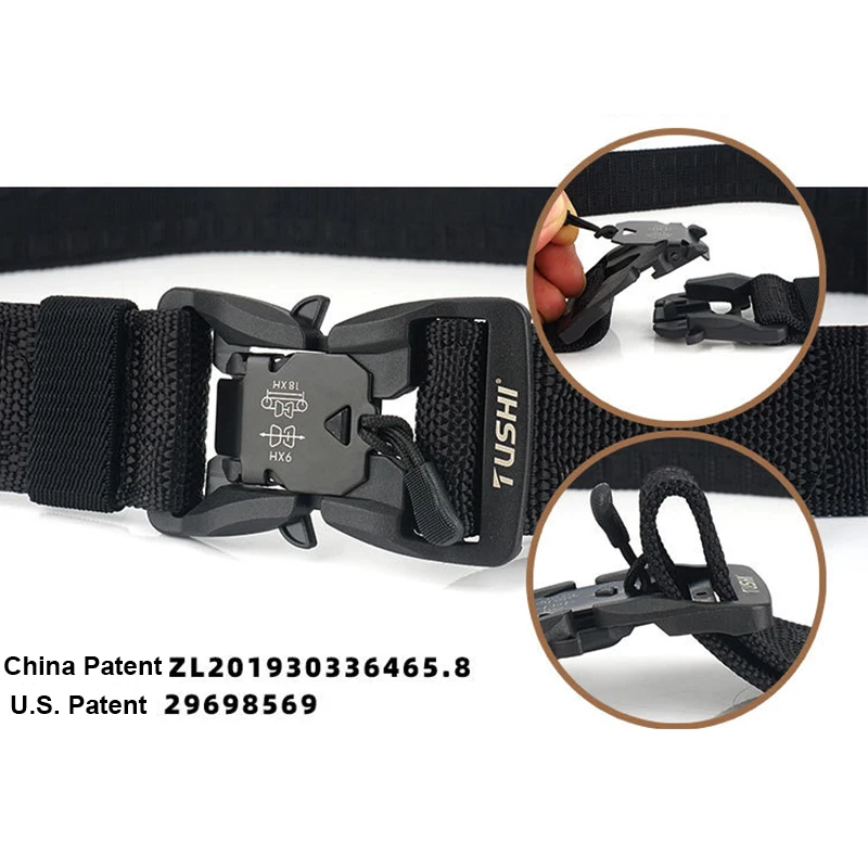 FRALU NEW Military Equipment Combat Tactical Belts for Men US Army Training PC Quick Release Magnetic Buckle Nylon belt