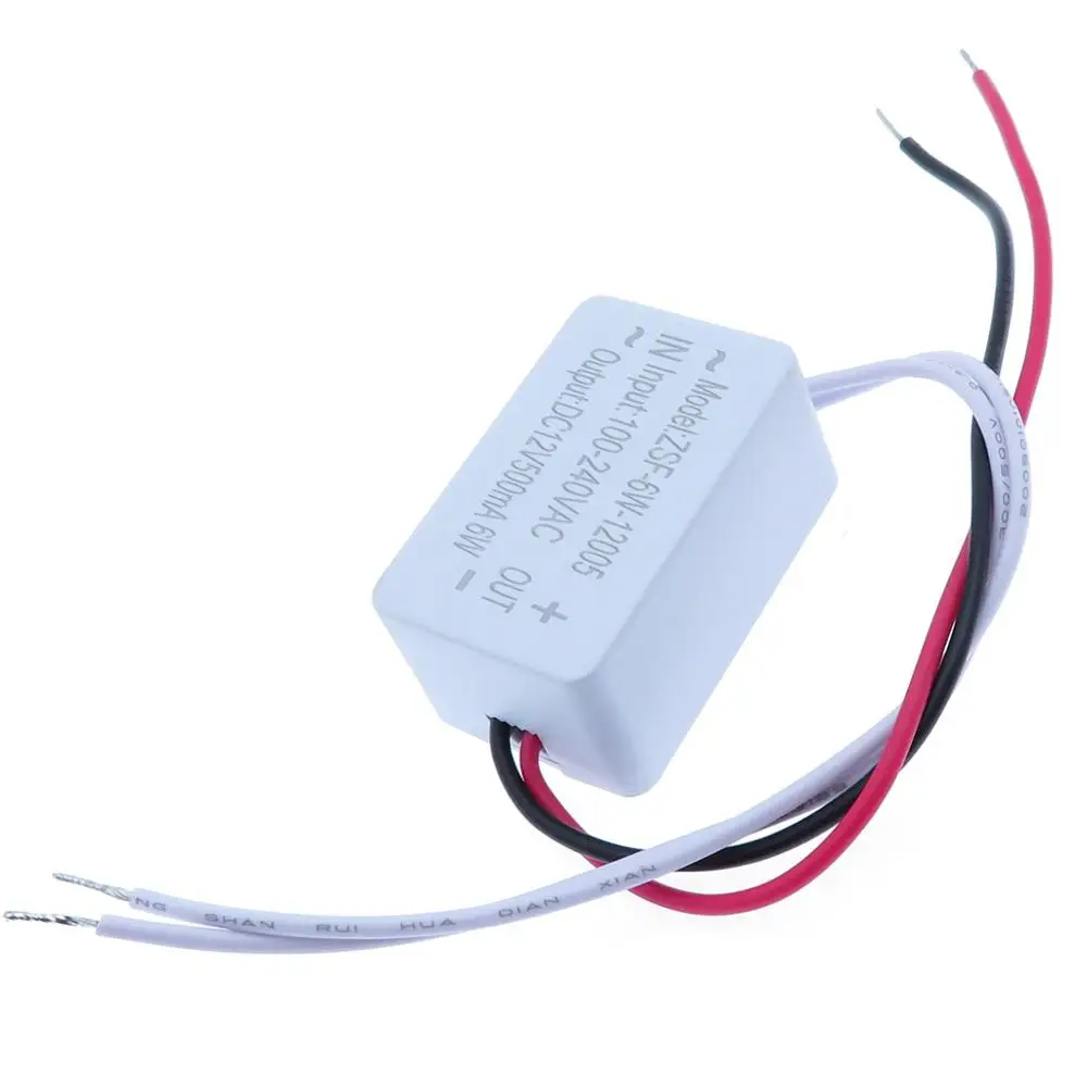 6 Вт импульсный источник питания 12 В светильник ing Transformer LED Strip Driver Adapter 500mA