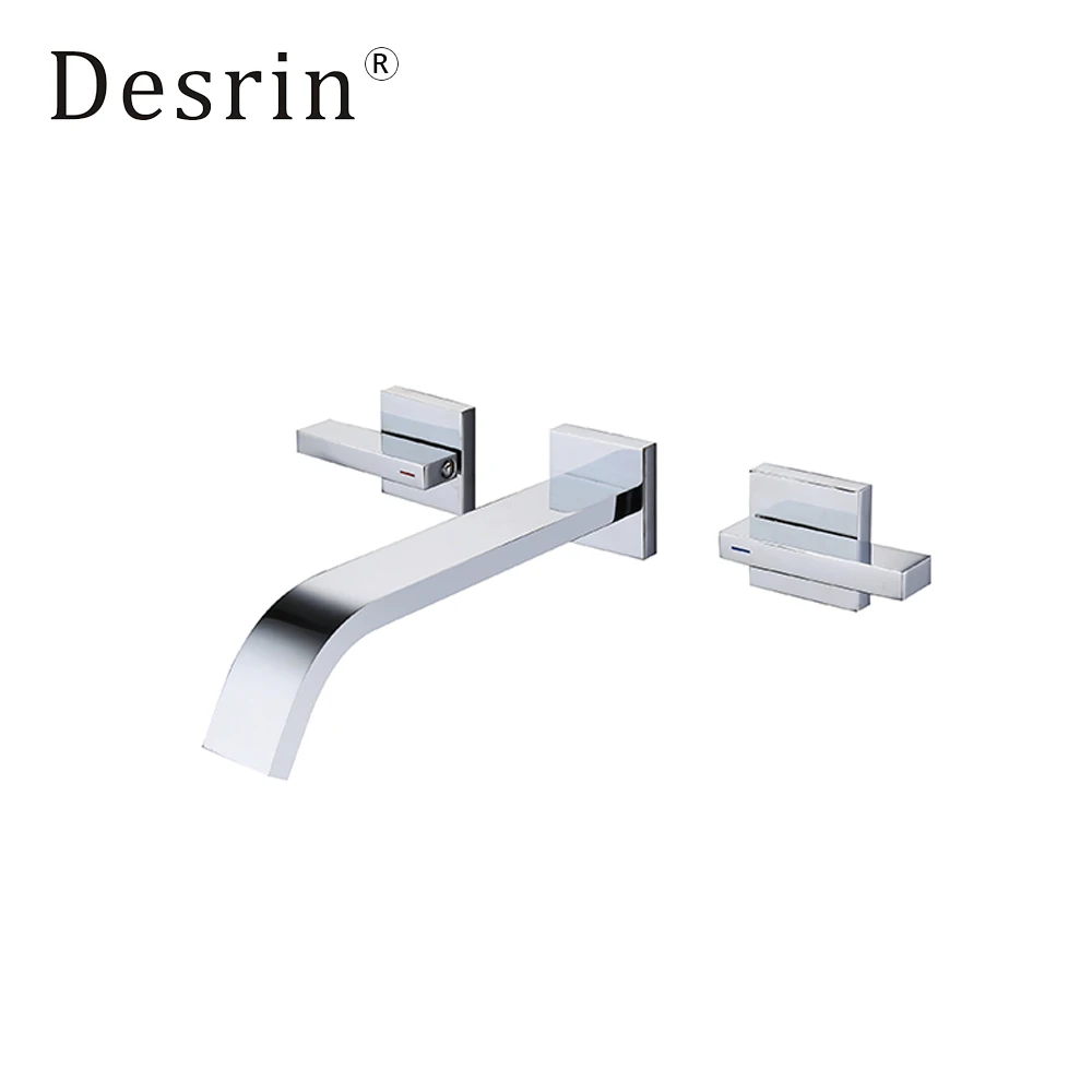 Оптовая и розничная продажа кран для ванной комнаты с двойной ручкой медный