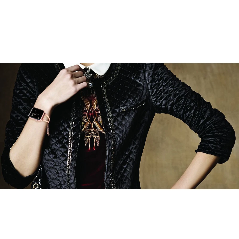 Ремешок из нержавеющей стали для Apple watch band 44 мм 40 45 41 42 38 аксессуары браслета iwatch