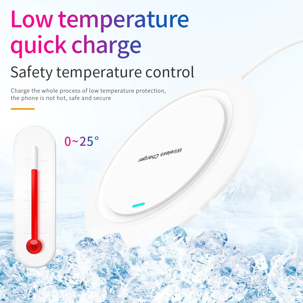 2019 Ultra-thin Qi Wireless Charger Smart Fast Charging Pad for iPhone Samsung Mobile Phone | Электроника