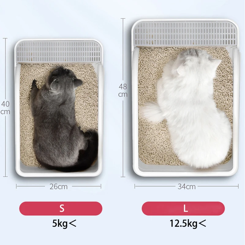 Полузакрытый кошачий Туалет большой размер поддон анти разбрызгиватель