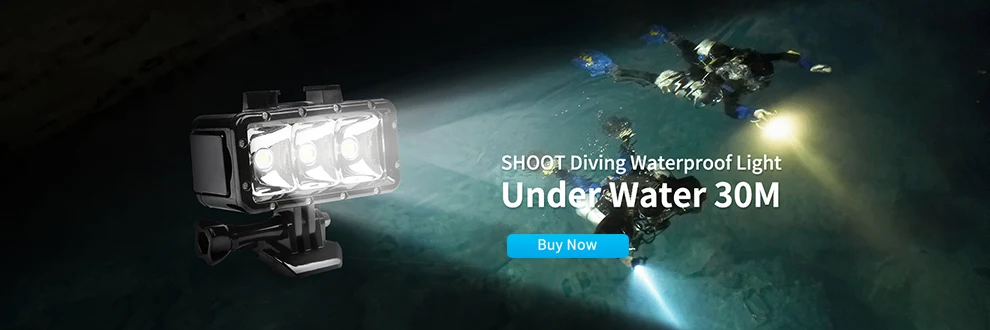 40 м светодиодный светильник для подводного плавания для GoPro Hero 7 6 5 Черный видео вспышка заполняющий светильник s водонепроницаемый чехол красный фильтр триггер