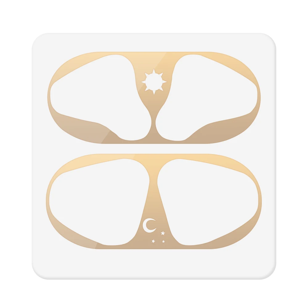 A5Gold Металлическая пленка наклейка для Apple аксессуары для Airpods металлическая ультратонкая Кожа Защита от пыли наклейка для Airpods 2 1 защита для кожи - Цвет: A5Gold