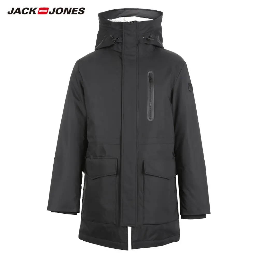 JackJones, мужской зимний пуховик с капюшоном, Повседневная модная парка, пальто, длинная Стильная мужская одежда 218312518