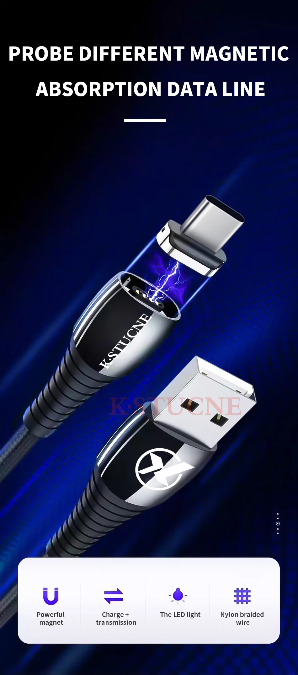 Магнитный зарядный кабель USB C для samsung S9 S8 Note 9 8 5A Быстрый Магнитный кабель Зарядное устройство 1 м 3A микро Тип usb C кабель для Xiaomi Redmi Note 5 7