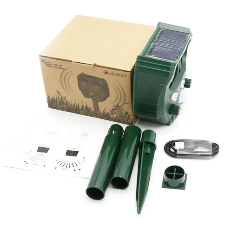 Водонепроницаемый движения Сенсор ультразвуковой отпугиватель животных на