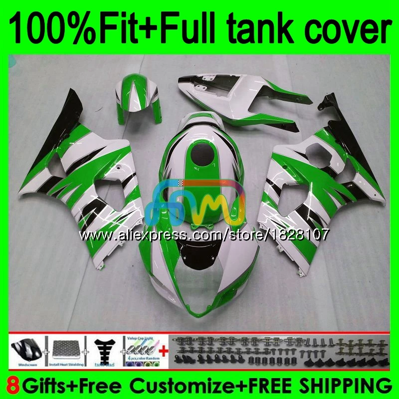 

Инъекции для KAWASAKI ZX 636 6R 6 R 600CC ZX600 ZX636 137BS.0 ZX-636 ZX-600 ZX-6R 2003 2004 ZX6R 03 04 Обтекатели зеленого цвета фабрики