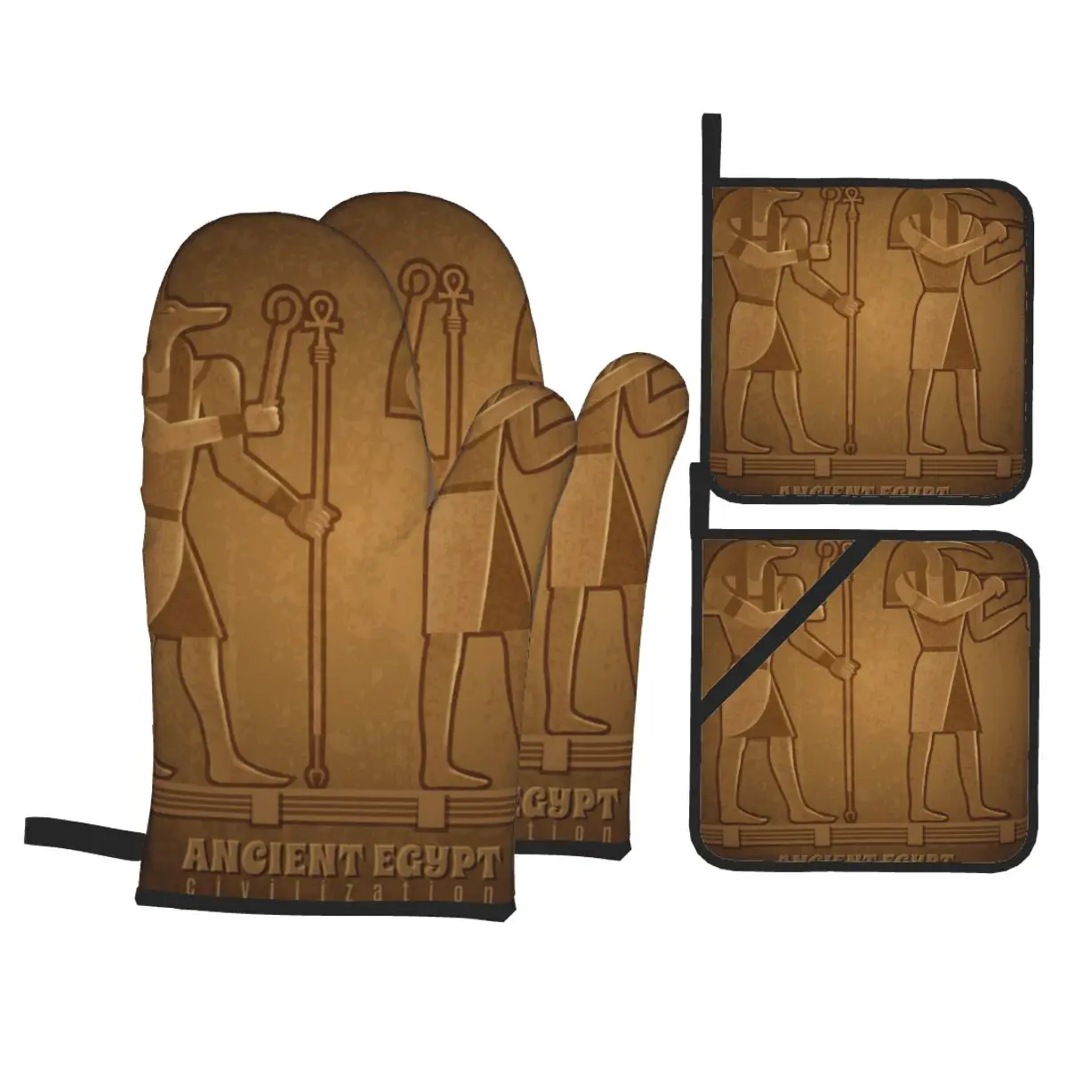 

4 шт., кухонные перчатки для приготовления пищи в египетском стиле