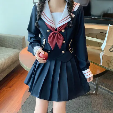 

2020 Anime Hell Girl Cosplay Costume Hell Girl Devil Love Cosplay Costume JK Student Uniform Sailor Suit