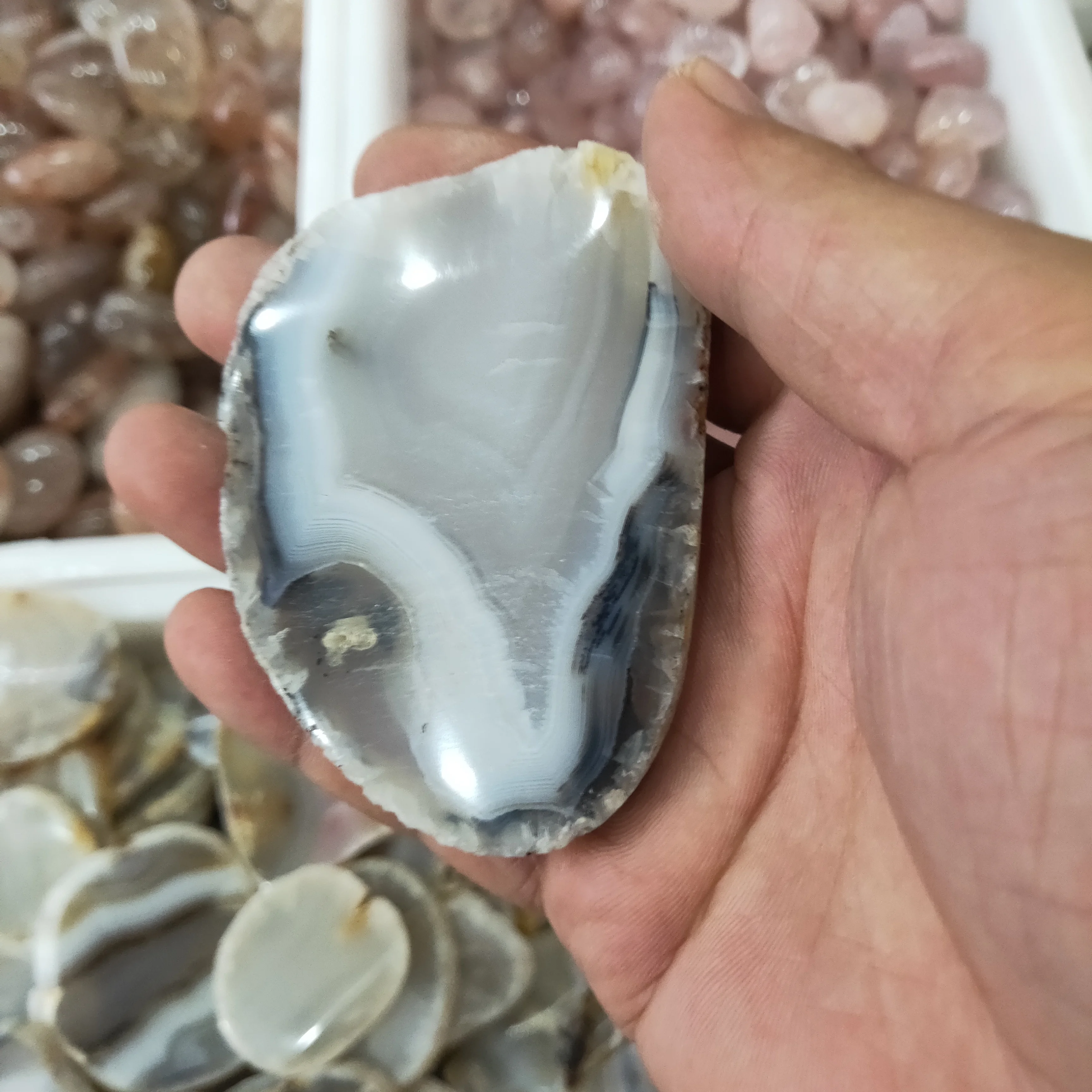 

Agate display pieces natural agate stone slice window decoration display pieces