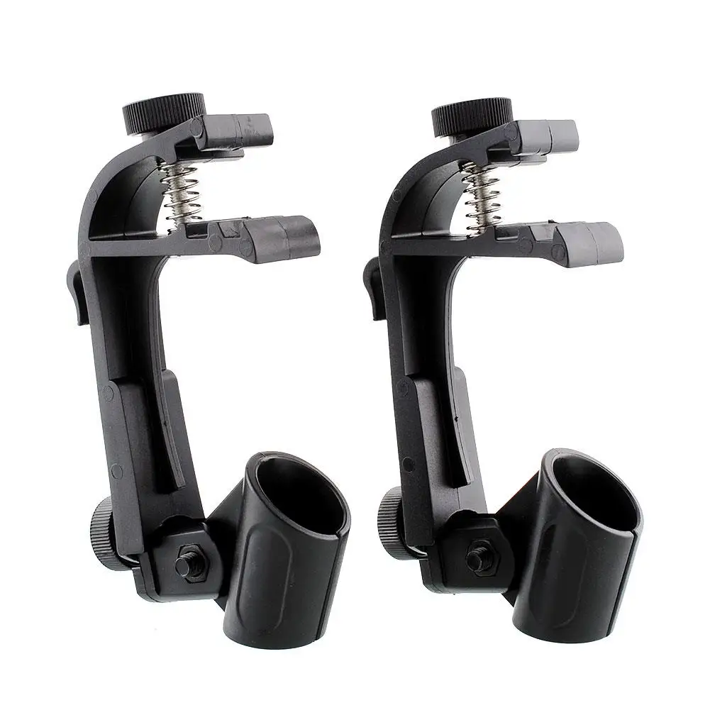 

1Pair Adjustable Drum Mic Microphone Holder Music Rim Clamp Studio Recording
