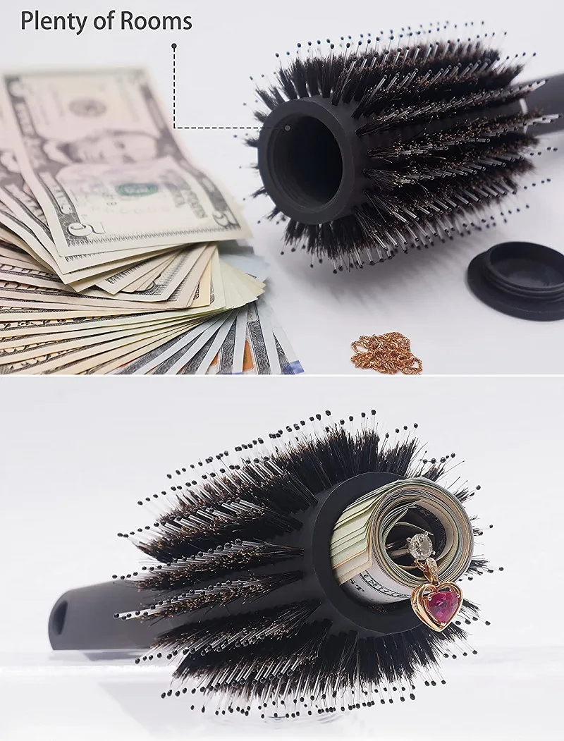 Brush Safe Hair Brush Secret Stash Box Hidden Secret Storage Box key safe box Hollow hair comb Hide Money Home Secret Stash Box