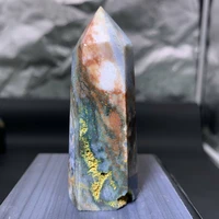 natural ocean jasper tower healing crystal stone point mine wand fengshui ornaments for home decoration accessories