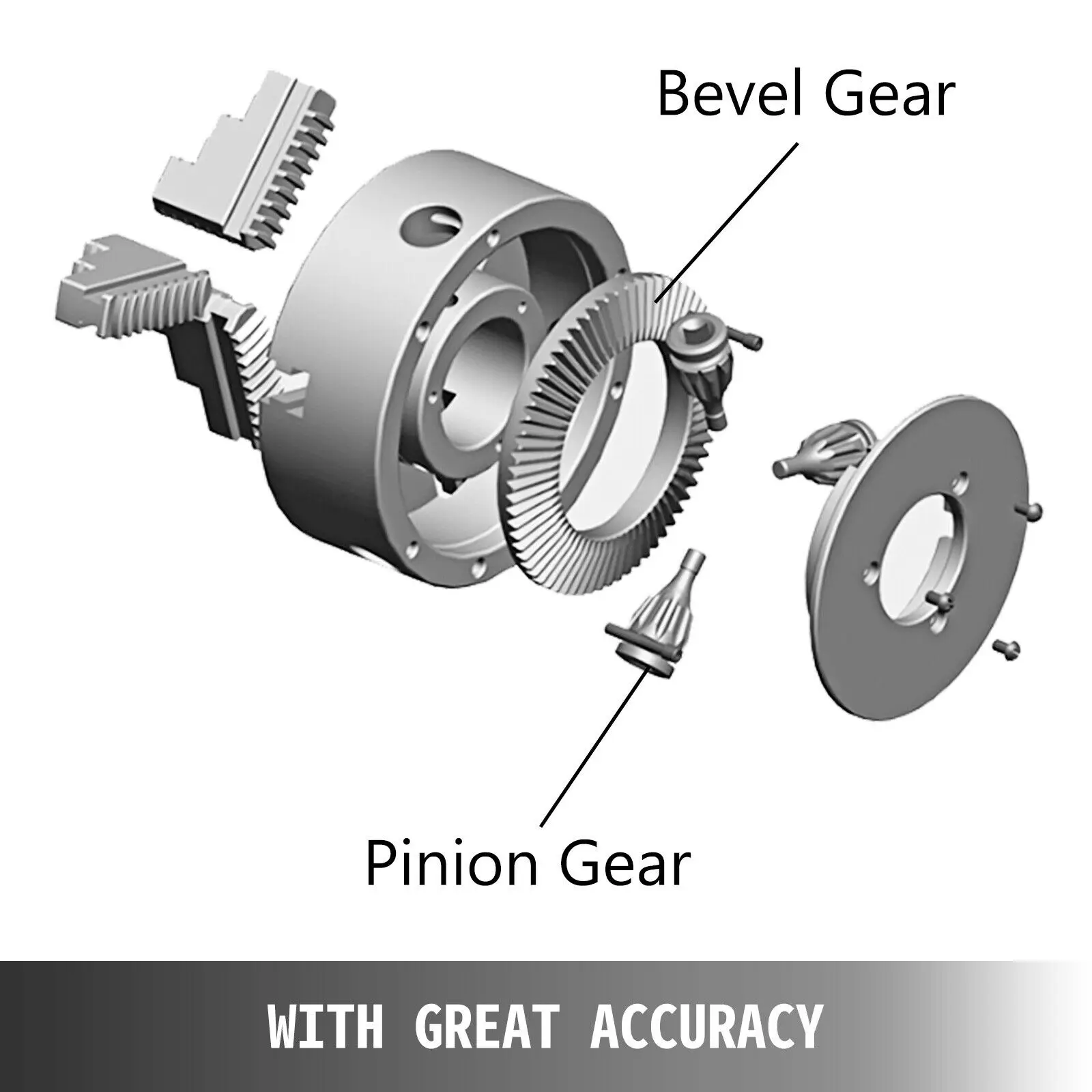 VEVOR 3 Jaws Manual Lathe Chuck Grinding Milling Machine K11-80 K11-100 K11-125 K11-130 K11-160 K11-200 K11-250 Self-Centering |