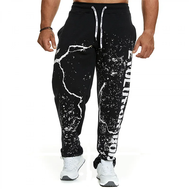 

SHZQ новые штаны для бега мужские хлопковые мягкие тренировочные штаны для бодибилдинга спортивные брюки шаровары длинные брюки для фитнеса ...