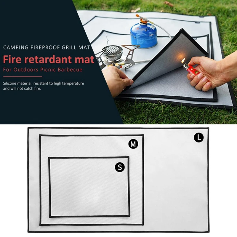

Camping Fire Blanket Fireproof Grill Mat Cloth for Outdoors Camping Picnic Barbecue