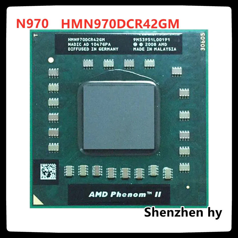 

AMD Phenom II Quad-Core Mobile N970 2.2 GHz Quad-Core Quad-Thread CPU Processor HMN970DCR42GM Socket S1