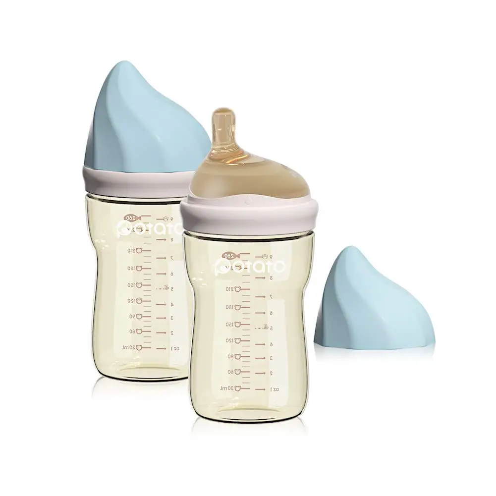 Enlarge Baby Bottles PPSU Breastfeeding Bottles for Babies Anti Colic Infant Bottles Wide Neck Breast Milk Bottles 1 Pack 9oz(260ml)